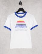 Wrangler Relaxed Logo Ringer T-shirt In White
