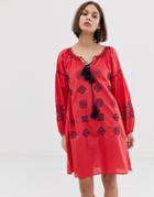 Pepe Jeans Kate Embroidered Tunic Dress