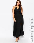 Truly You Wrap Front Maxi Dress - Black