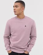 Asos Design Sweatshirt In Dusty Purple With Triangle - Brown