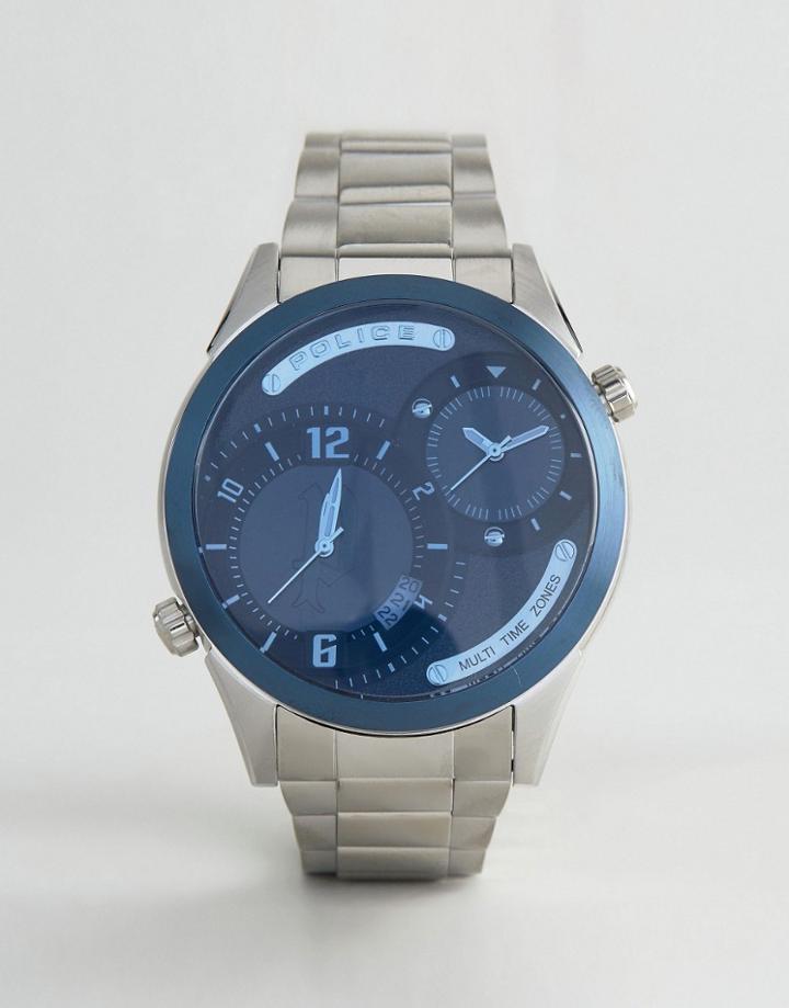 Police Dugite Gunmetal Steel Bracelet Watch - Gray