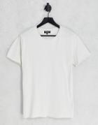 Brave Soul Raw Edge T-shirt In Silver Gray