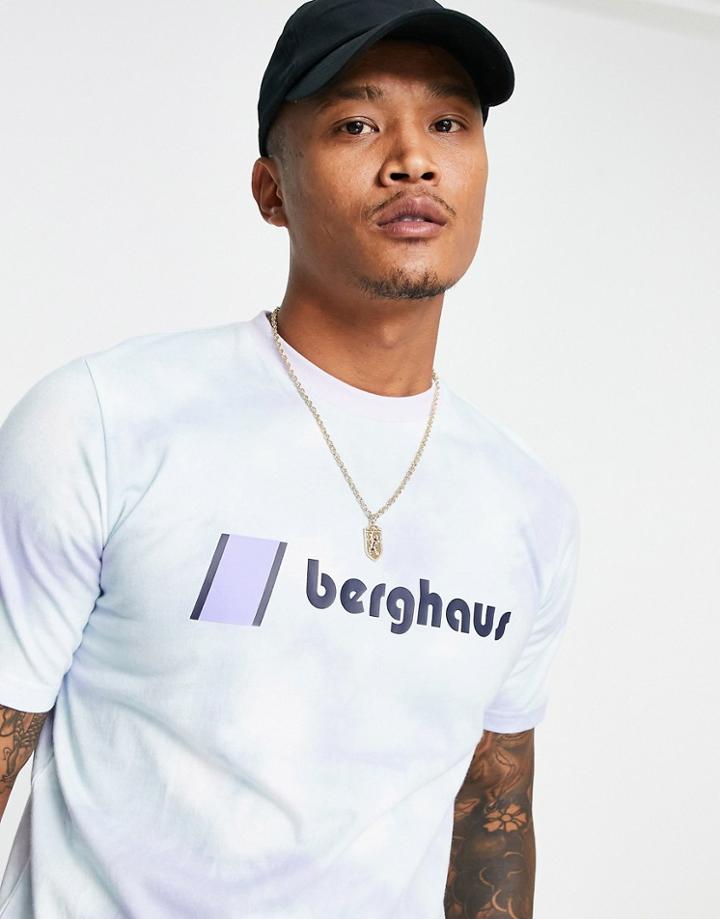 Berghaus Hertitage Front Logo T-shirt In Purple Tie Dye