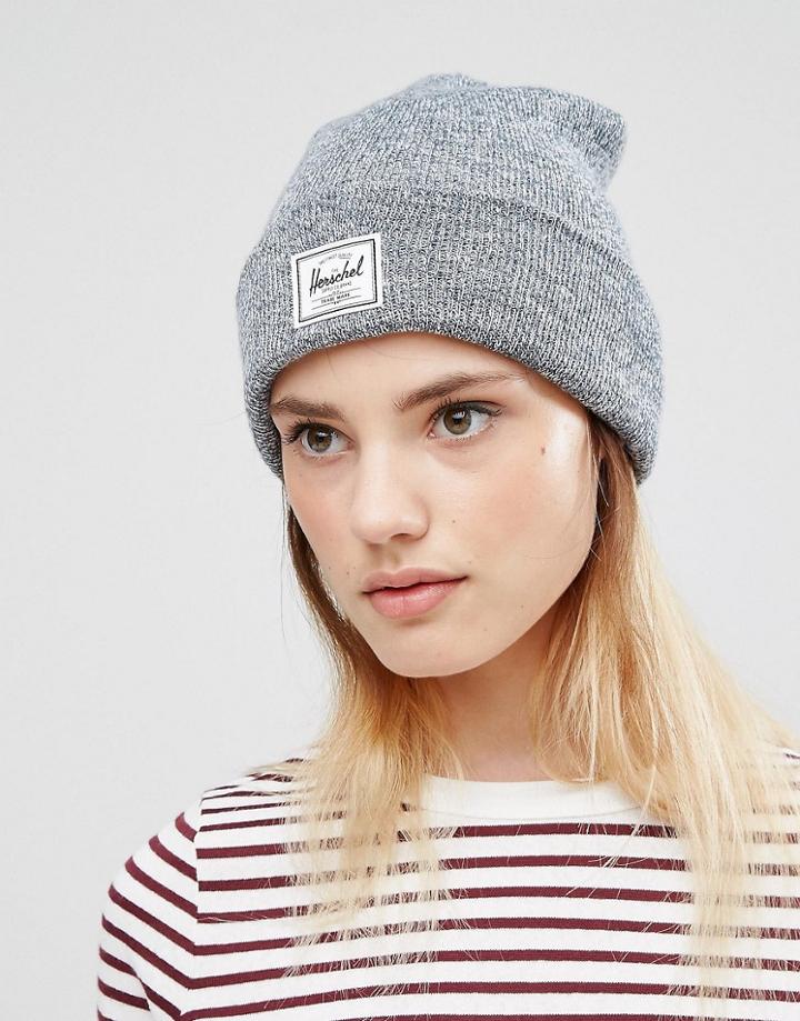 Herschel Grey Marl Knitted Beanie - Gray