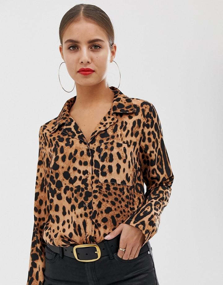 In The Style Billie Faiers Leopard Print Shirt - Multi