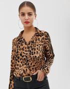 In The Style Billie Faiers Leopard Print Shirt - Multi