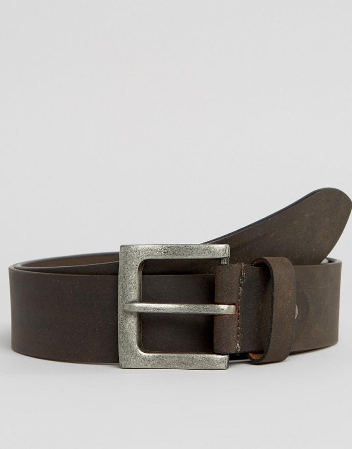 7x Slim Black Jeans Leather Belt - Black