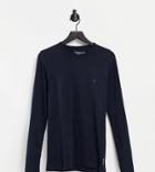 French Connection Tall Basic Long Sleeve Top In Navy