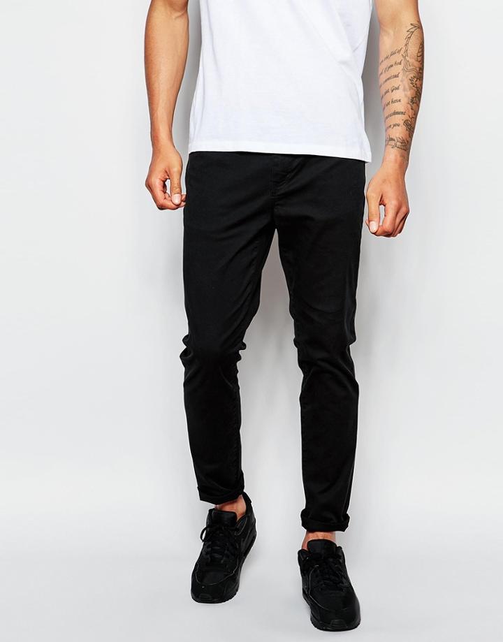 Asos Skinny Pants In Black - Black