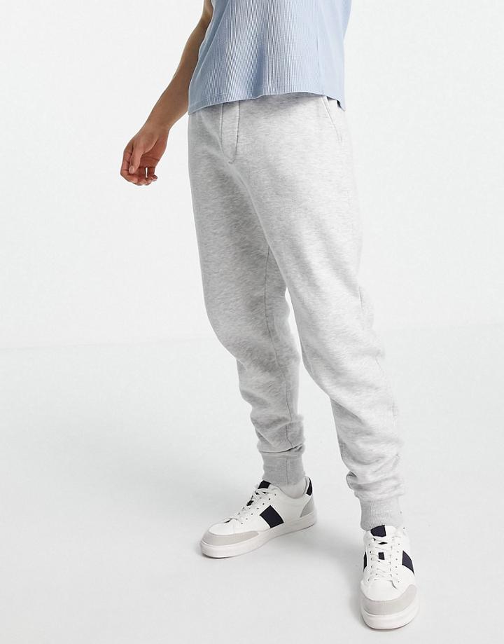 French Connection Slim Fit Sweatpants In Light Gray-grey