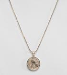 Rock 'n' Rose Gold Prayer Coin Pendant Necklace - Gold