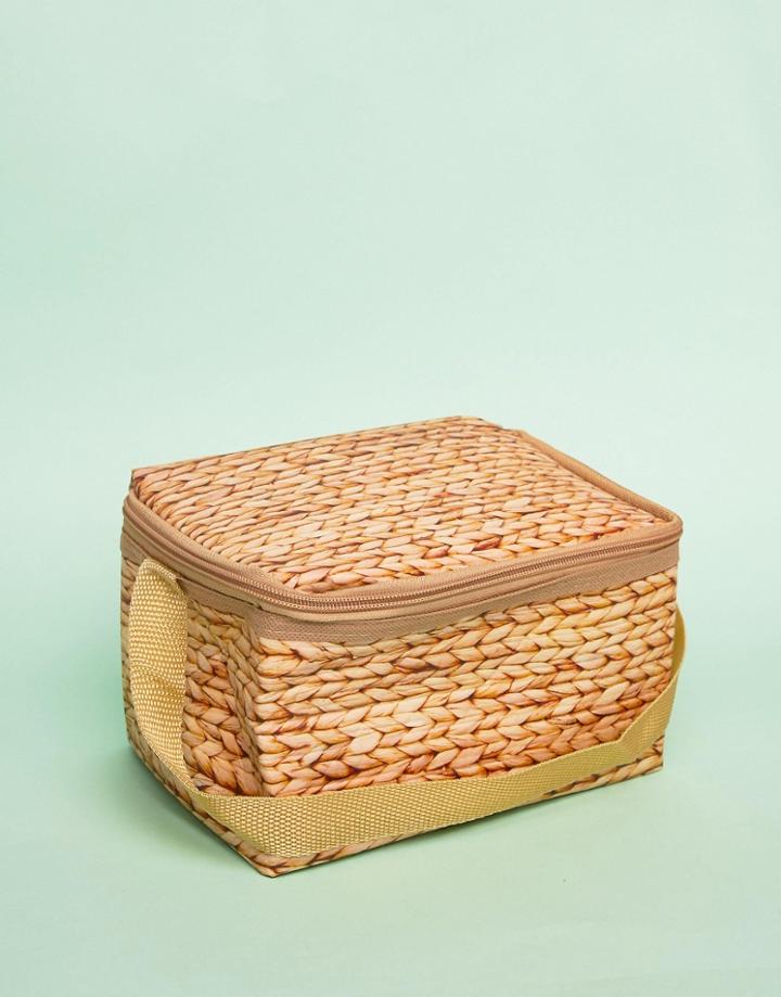 Kikkerland Straw Print Lunch Bag - Multi