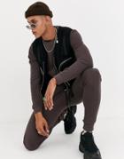 Asos Design Vest With Utility Details & Strapping-black