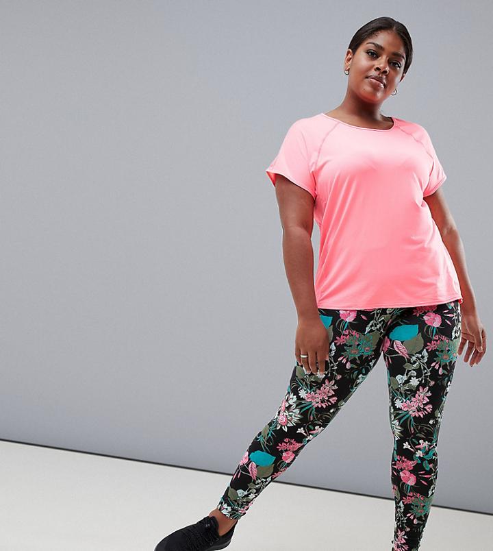 Only Play Curvy Plus Blossom Leggings - Black