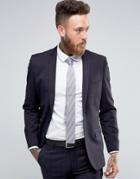 Harry Brown Slim Fit Suit Jacket In Burgundy Check - Red