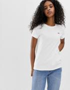 Levi's Perfect White T Shirt With Chest Logo In White