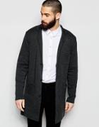 Asos Knitted Overcoat - Charcoal