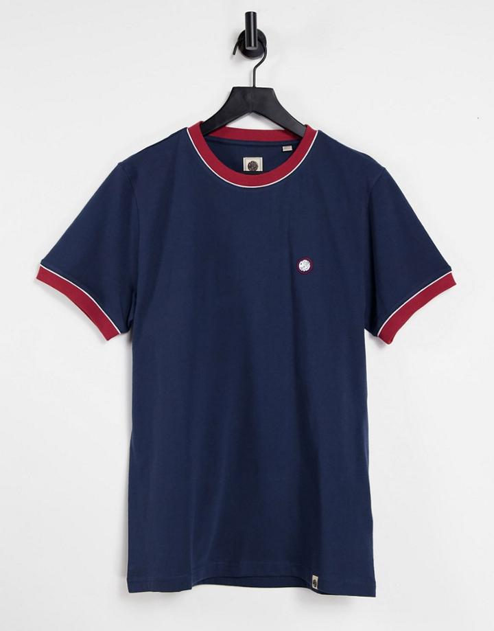 Pretty Green Ollier T-shirt In Navy