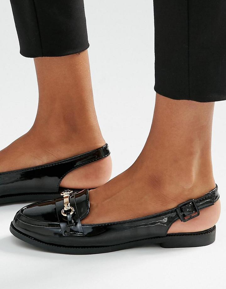 New Look Sling Back Loafer - Black