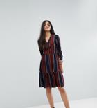 Vero Moda Tall Stripe Frill Hem Dress - Multi