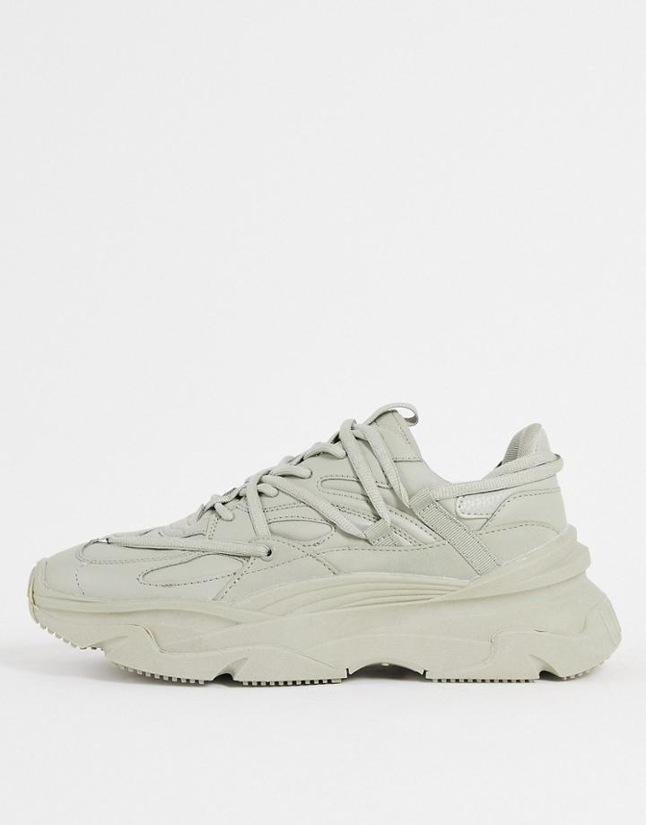Bershka Chunky Sneakers In Gray