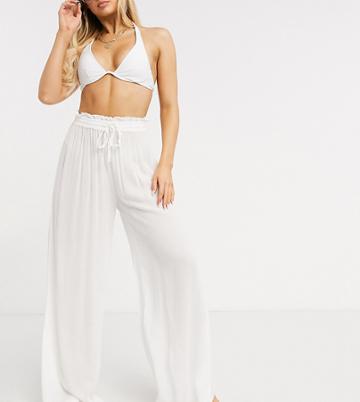 Iisla & Bird Exclusive Beach Drawstring Pants In White
