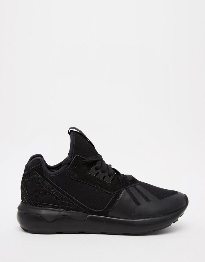 Adidas Originals Tubular Runner Black Reptile Sneakers - Black