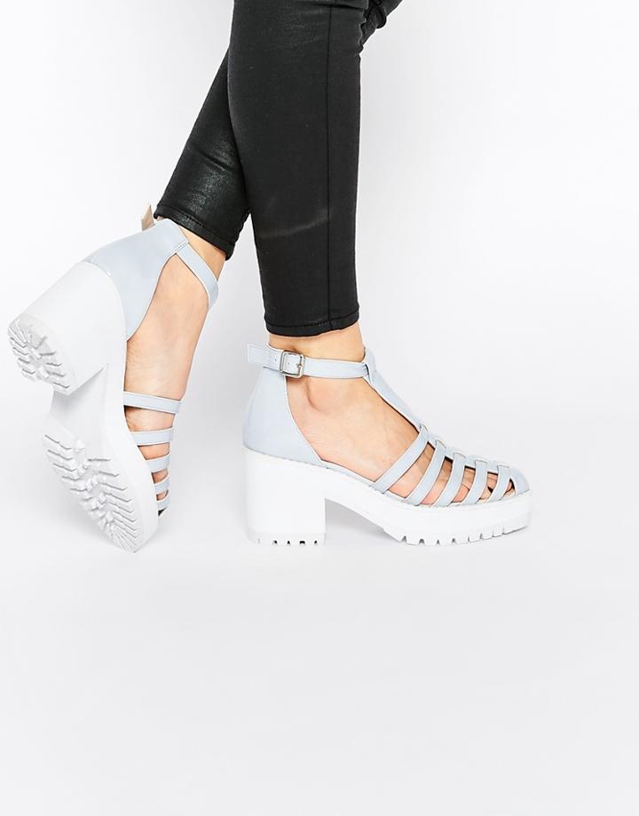 Asos Orbit Caged Heels - Pale Blue