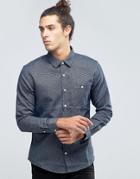 Threadbare Textured Shirt - Blue