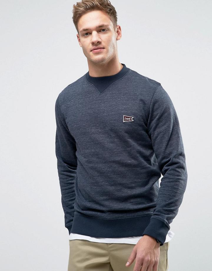 Jack & Jones Sweatshirt With Chest Logo - Navy