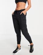 Nike Pro Training Tonal Leopard Print Sweatpants In Black