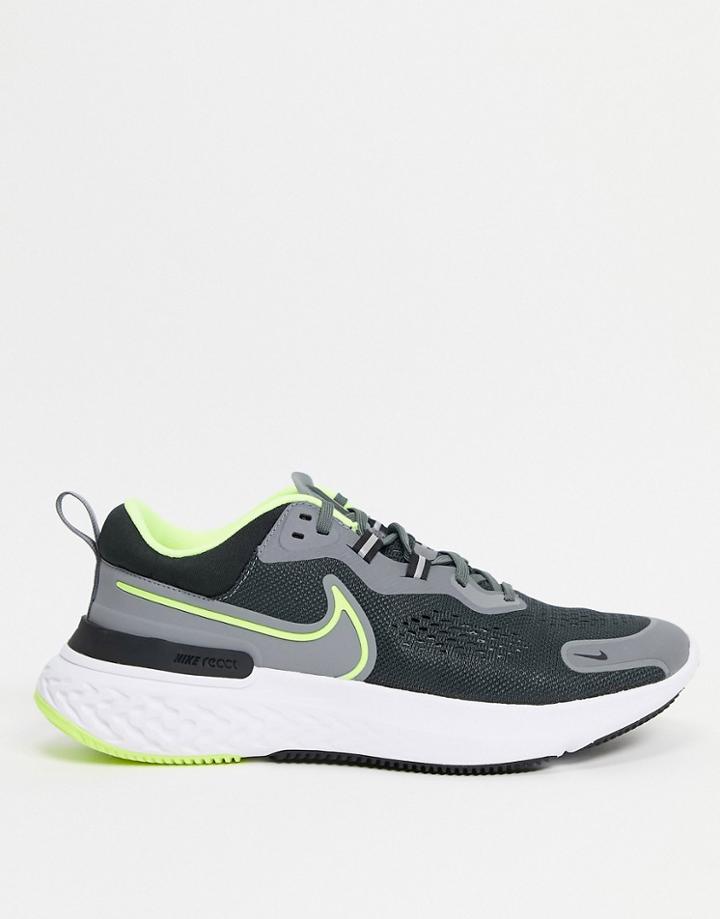Nike Running React Miler 2 Sneakers In Gray-grey