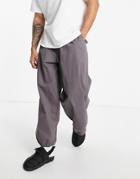 Asos Design Extreme Oversized Balloon Fit Chino Pants In Charcoal-gray