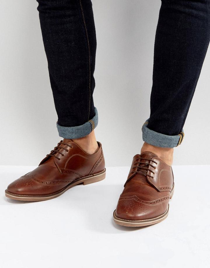 Red Tape Brogues Tan Leather - Tan