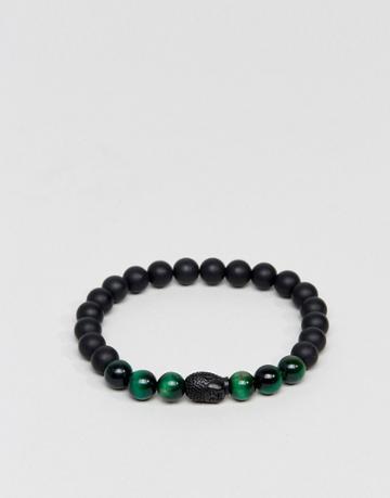 Seven London Beaded Bracelet - Black