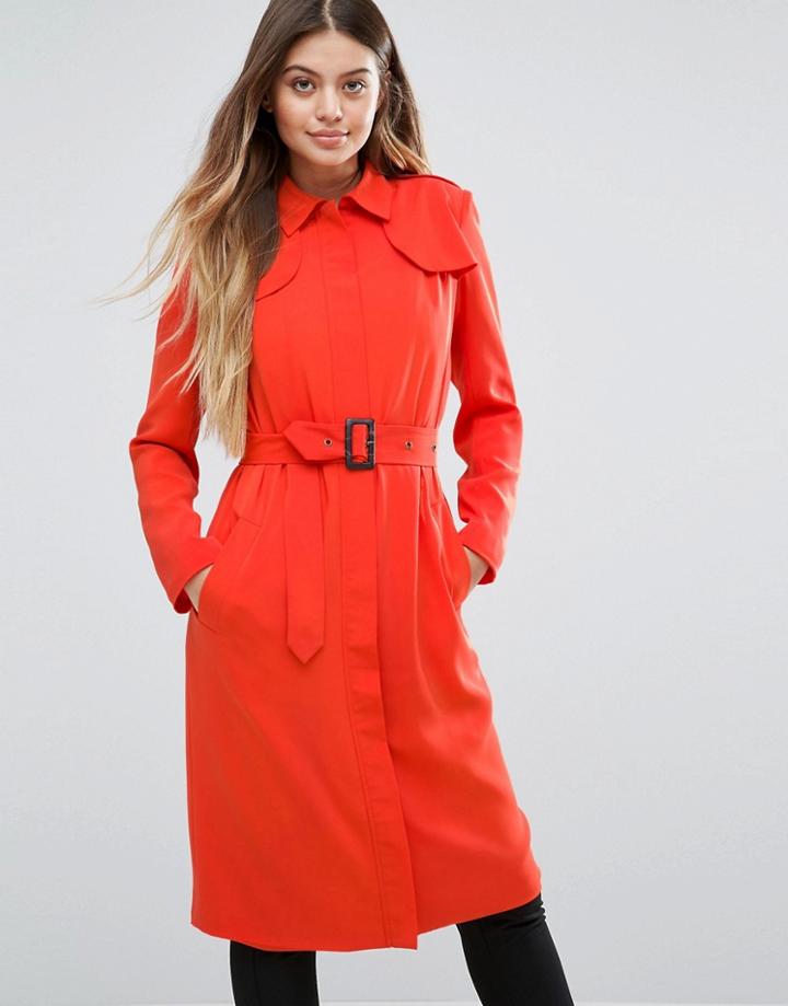 Unique 21 Trench Coat - Red