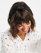 Southbeach Textured Knotted Headband-black