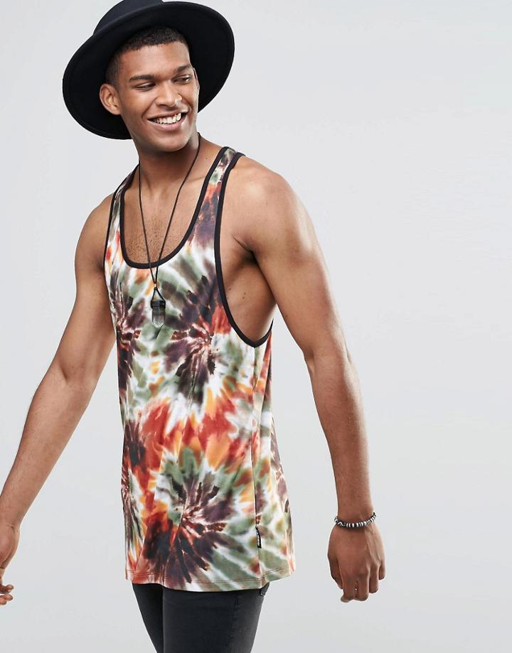 Jaded London Tie Dye Tank - Green