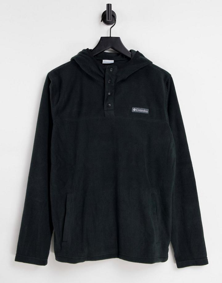 Columbia Steens Mountain 1/2 Snap Hoodie In Black