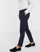 River Island Smart Pants In Navy