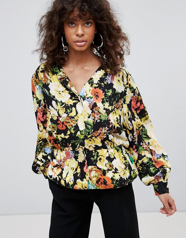 Minimum Floral Shirt - Black
