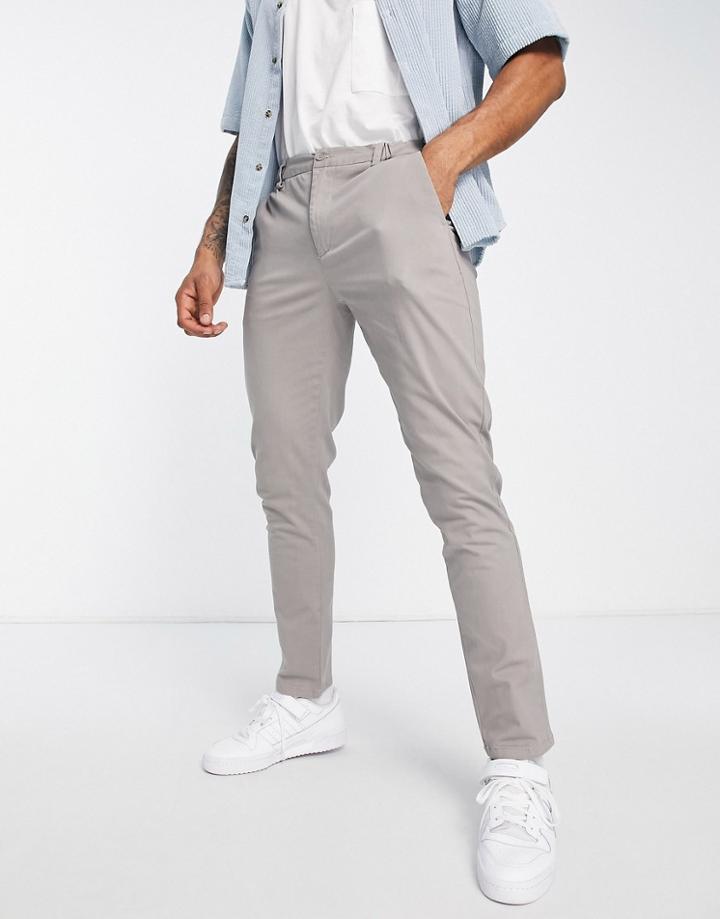 Gianni Feraud Elasticated Waist Smart Pants In Gray
