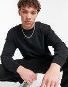 Topman Crew Sweatshirt In Black