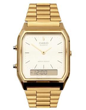 Casio Aq-230ga-9dmqyes Digital Bracelet Watch - Gold