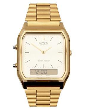 Casio Aq-230ga-9dmqyes Digital Bracelet Watch - Gold