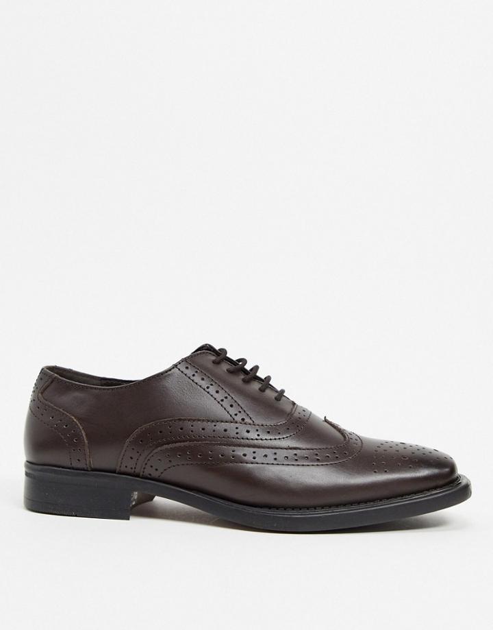 Redfoot Smart Leather Oxford Brogues In Brown
