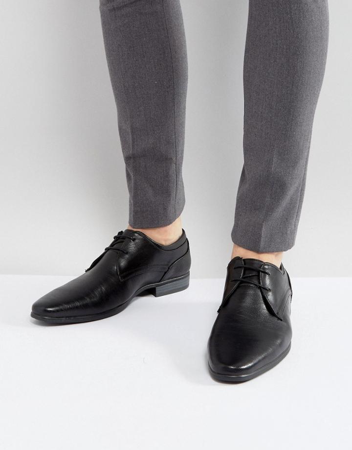 River Island Smart Lace Up Shoes In Black - Black