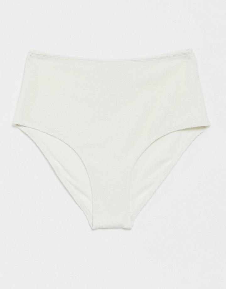 & Other Stories High Waist Bikini Bottoms In Off White