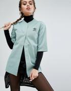 Adidas Pinstripe Button Down Relaxed T-shirt - Green