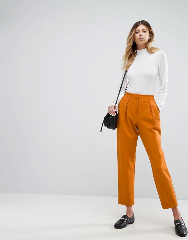 Asos Tailored Tapered Peg Pants - Yellow
